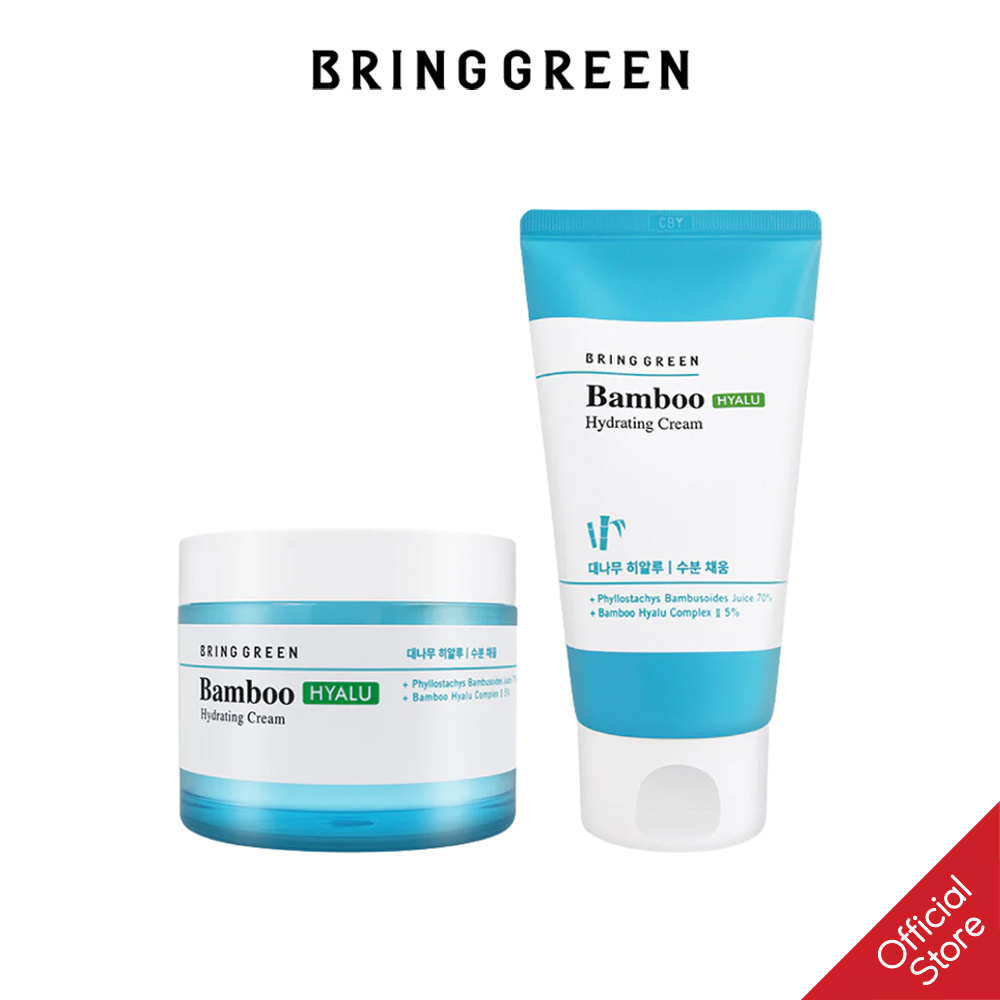 Kem Dưỡng Da Bring Green Bamboo Hyalu Hydrating Cream 100ml Double Set