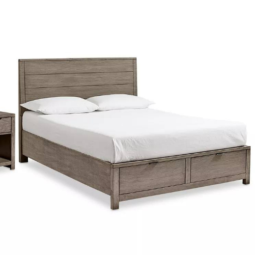 GIƯỜNG XÁM QUEEN 2 HỘC ĐUÔI GIƯỜNG