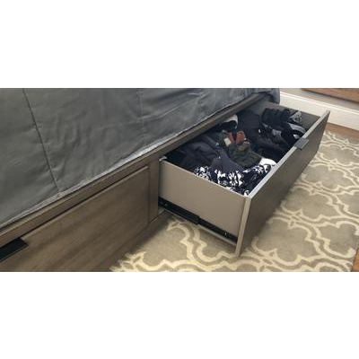 GIƯỜNG XÁM QUEEN 2 HỘC ĐUÔI GIƯỜNG