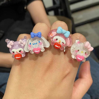 Sét 2 nhẫn cặp Kuromi cho cặp đôi