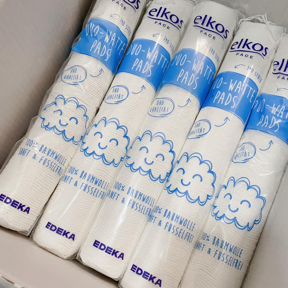 Bông tẩy trang Elkos 140 Miếng Đức