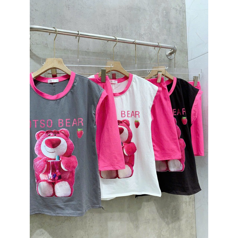 Set Bộ Thun Áo Sát Nách 3 Lỗ Viền Hồng Xẻ Tà + Quần Short Ôm