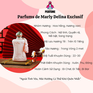 {Chính Hãng} Nước Hoa Nữ 𝐃𝐞𝐥𝐢𝐧𝐚 𝐄𝐱𝐜𝐥𝐮𝐬𝐢𝐟