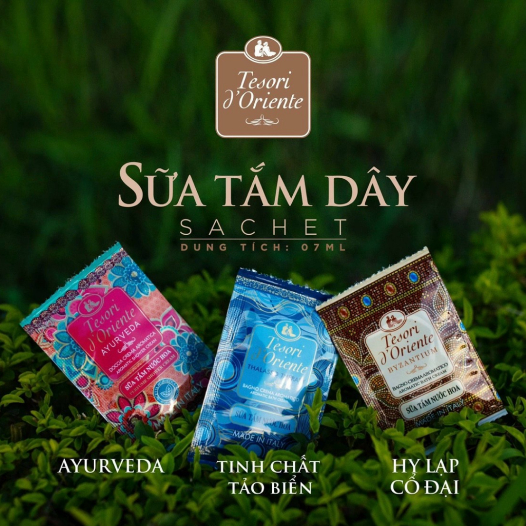Sữa tắm nước hoa Tesori D'Oriente - Sữa tắm xích gói Tesori D'Oriente Italia