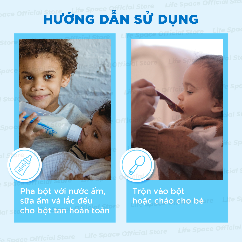 Men vi sinh Life Space Powder For Baby dành cho bé (6 tháng tuổi - 3 tuổi) lọ 40g