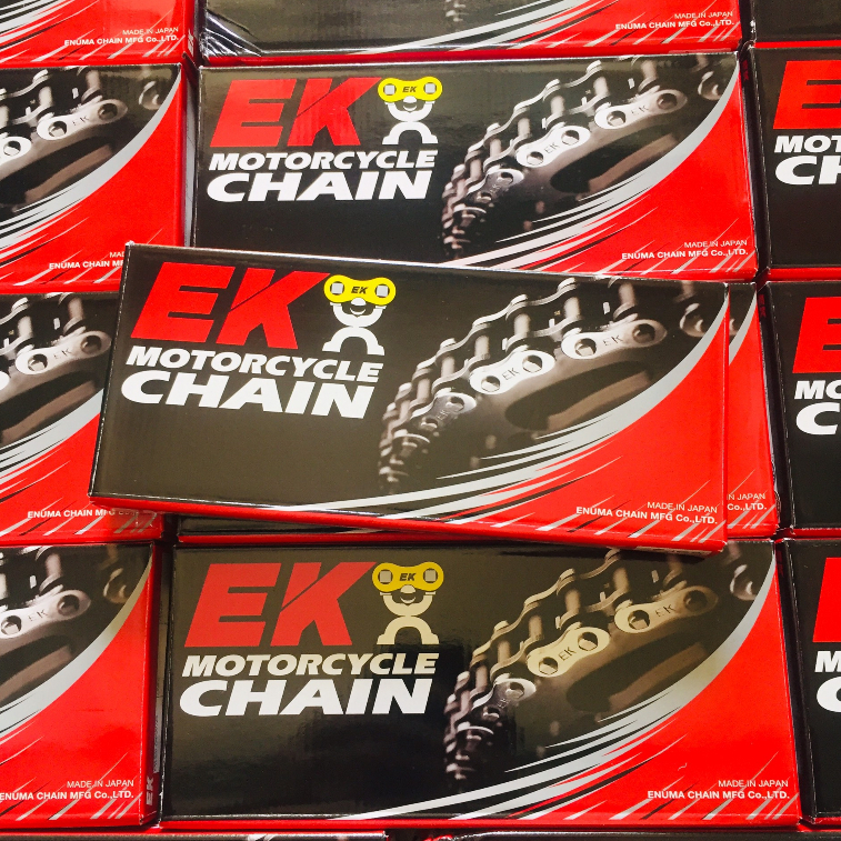 Sên vàng đen EK 428SR chính hãng cho xe số - Made in Japan