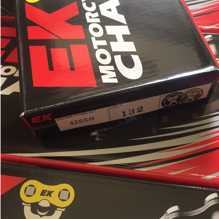 Sên vàng đen EK 428SR chính hãng cho xe số - Made in Japan