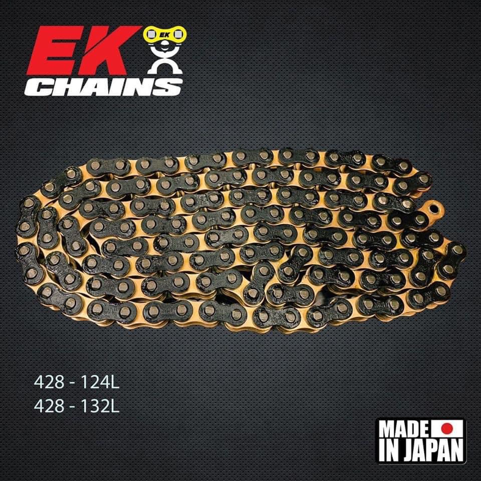 Sên vàng đen EK 428SR chính hãng cho xe số - Made in Japan