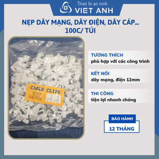 Nẹp dây vuông 12mm, nẹp dây mạng, dây điện đẹp 8mm thẩm mỹ (100c/ túi)
