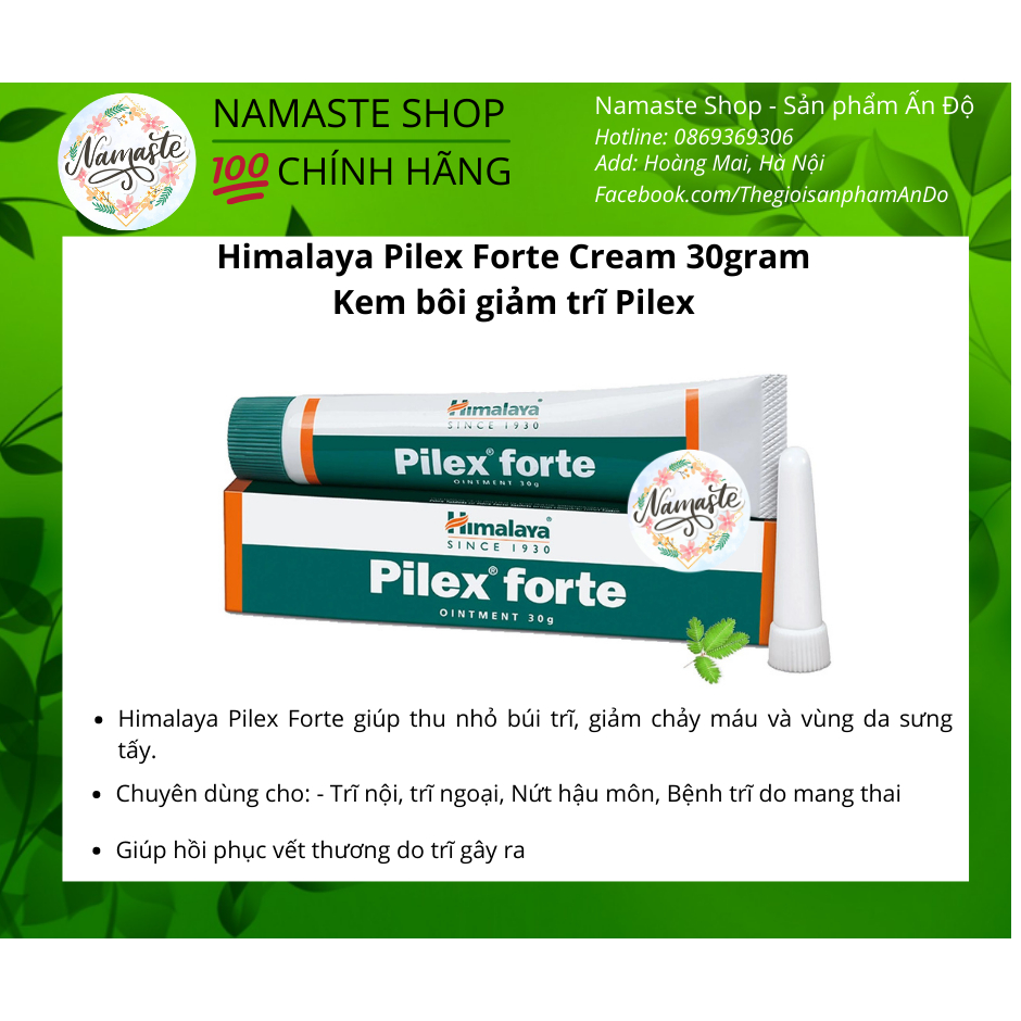 Kem Mỡ Bôi Giảm Trĩ Nội, Trĩ Ngoại - Himalaya Pilex Forte Ointment 30gram
