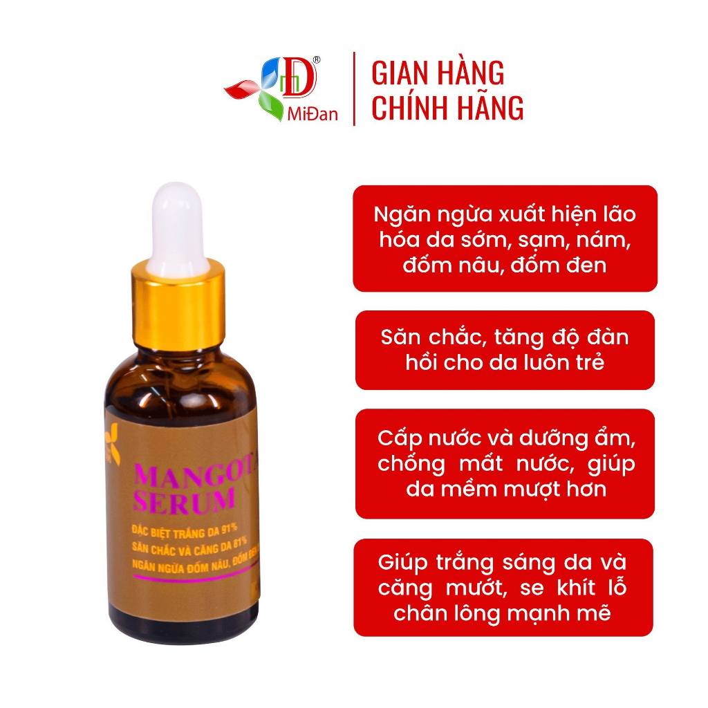 Tinh chất serum dưỡng da Serum Mangota Vitamin C 20% + Arbutin Booster Whitening Serum
