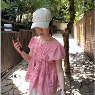 Áo babydoll thô thêu ren Tiểu Thư