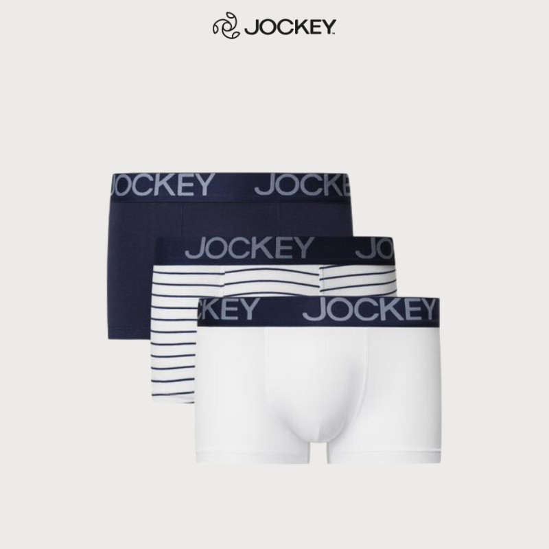 Hộp 3 quần lót Trunk nam Jockey Cotton 4C trơn - J1275 - TH2