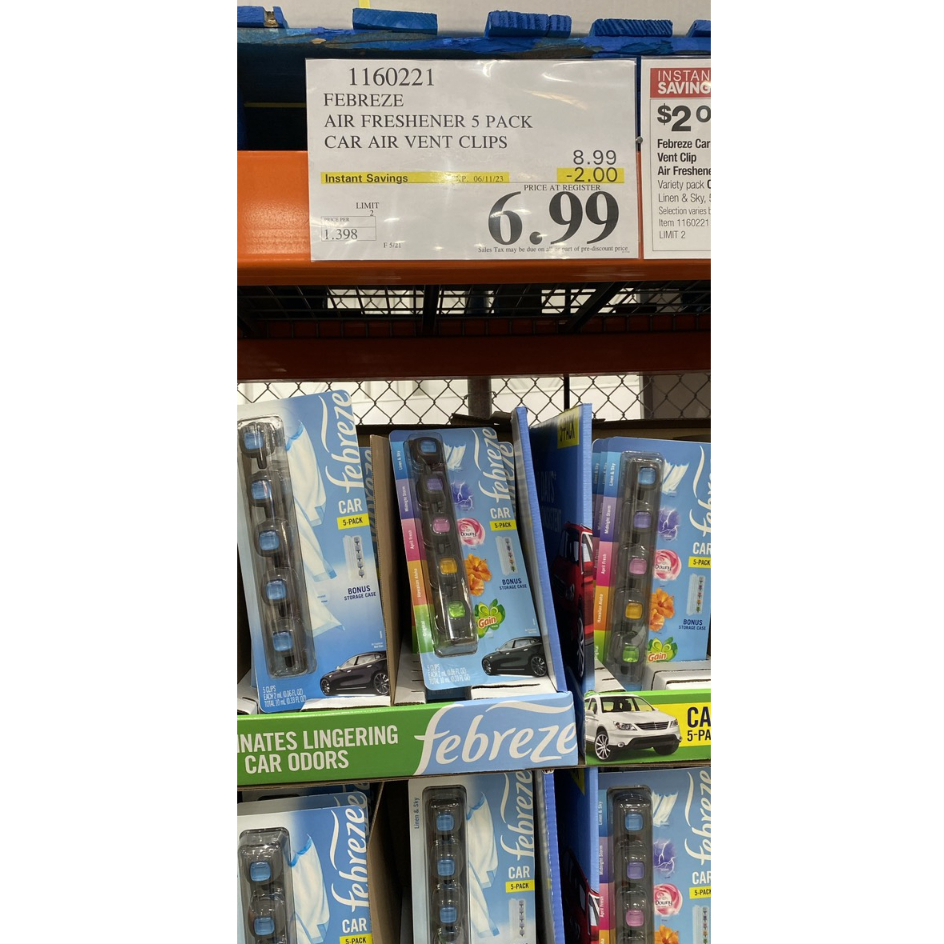 Nước Hoa Ô Tô Febreze Cao Cấp Kẹp Cửa Gió Điều Hòa Xe Hơi Febreze Car Vent Air Freshener_HÀNG MỸ