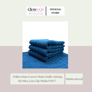 Thảm Chân Cotton Thấm Nước, Không Ra Màu, Cao Cấp Mollis FMV7 (40x62cm/245g)