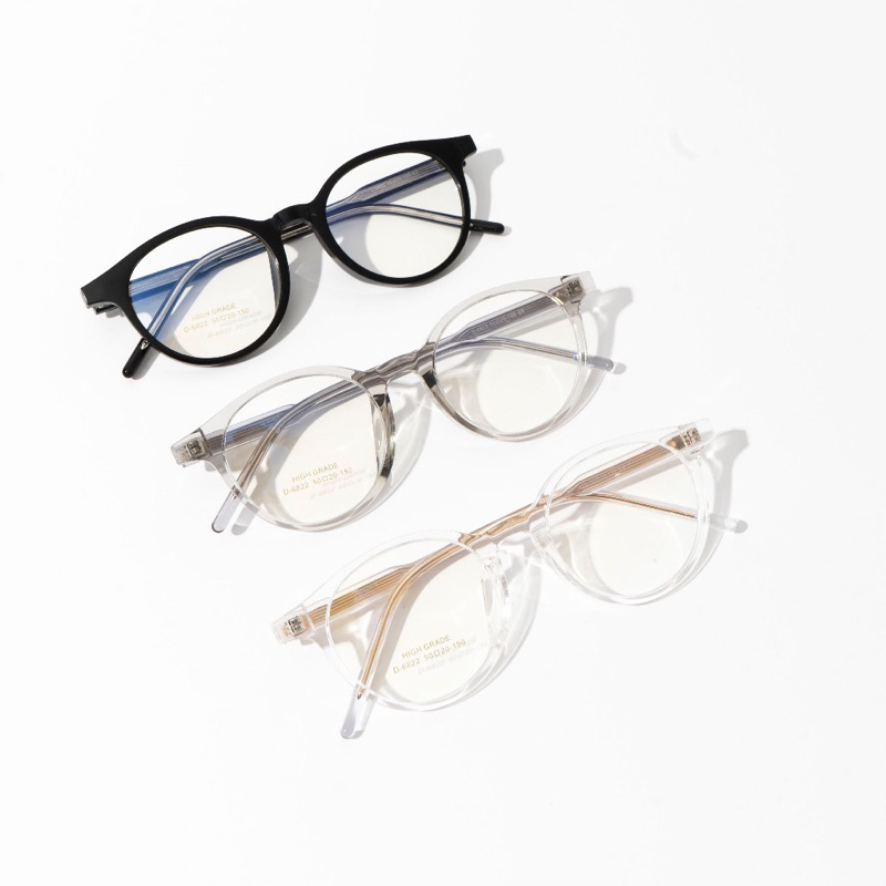 Kính giả cận, Gọng kính cận tròn nam nữ chất liệu cao cấp dáng basic 6822 Jolie eyewear