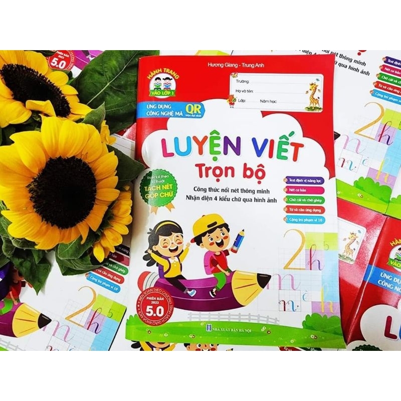 Vở Tập viết : hành trang cho bé vào lớp 1 - 124 trang - có mã QR hỗ trợ hướng dẫn cách viết cho bé - quyển đỏ