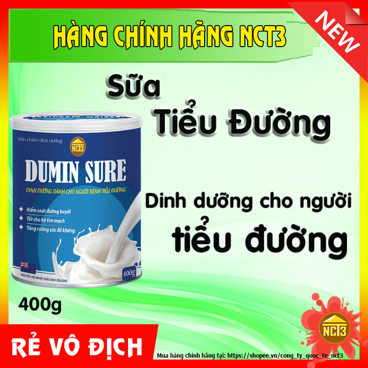 SỮA TIỂU ĐƯỜNG DUMIN SURE (400g) ( Hàng chính hãng công ty NCT3 ) .