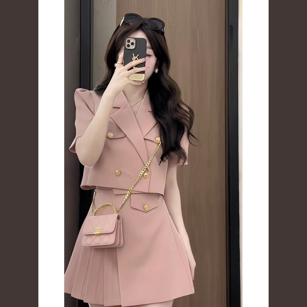 Set Vest mix áo và chân váy ngắn siêu xinh , set bộ vest nữ đi chơi đi tiệc phong cách sang chảnh siêu tôn dáng