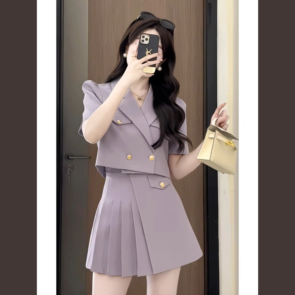 Set Vest mix áo và chân váy ngắn siêu xinh , set bộ vest nữ đi chơi đi tiệc phong cách sang chảnh siêu tôn dáng