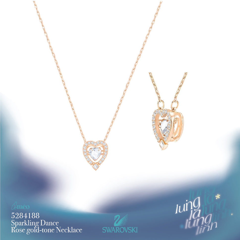 Dây chuyền Swarovski trái tim mạ vàng 5284188