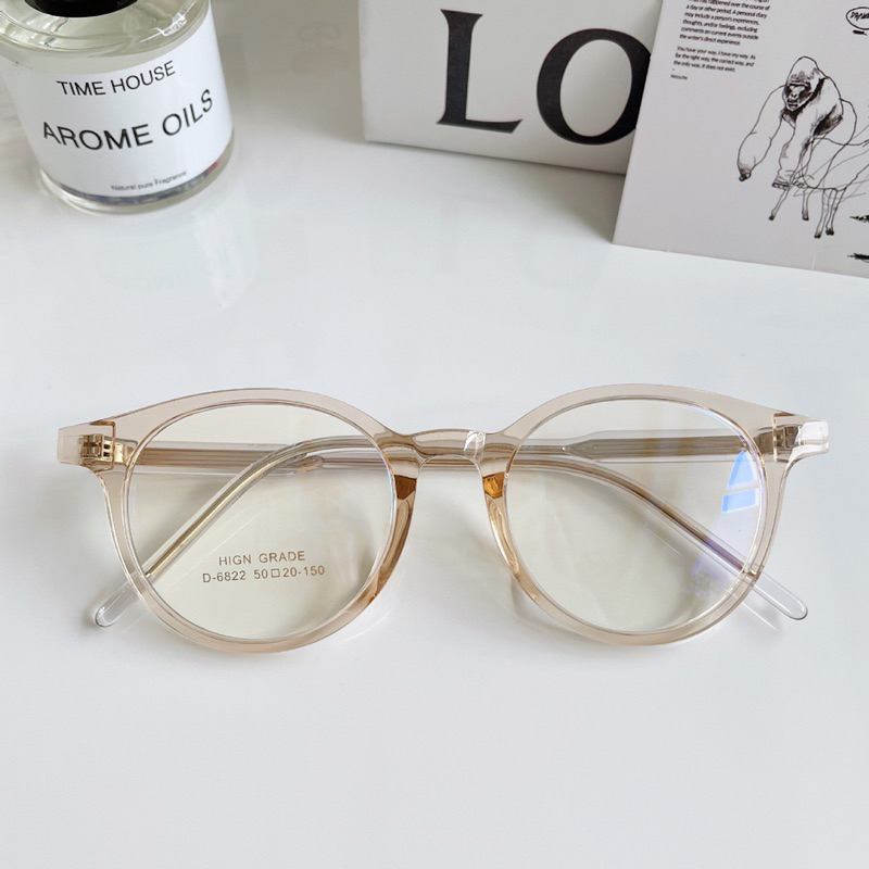 Kính giả cận, Gọng kính cận tròn nam nữ chất liệu cao cấp dáng basic 6822 Jolie eyewear