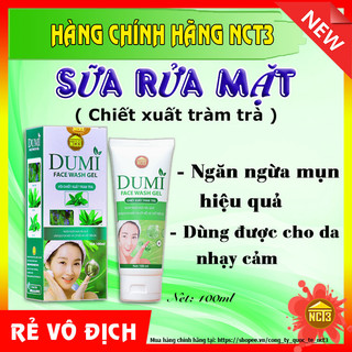Sữa rửa mặt thảo dược dumi dạng gel