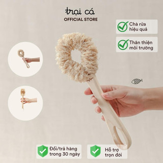 Cây Cọ Rửa Đa Năng Bằng Xơ Mướp Tự Nhiên Handmade Vi Lâm Rửa Ly, Cốc, Bình Lọ, Cọ Xoong Nồi TRẠI CÁ HOME
