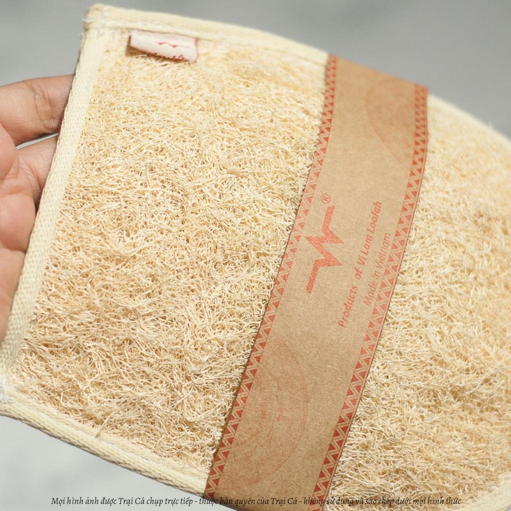 [Bông Tắm] Găng Tay Tắm Xơ Mướp Handmade Tại TRẠI CÁ HOME Tẩy Tế Bào Chết, Massage Body