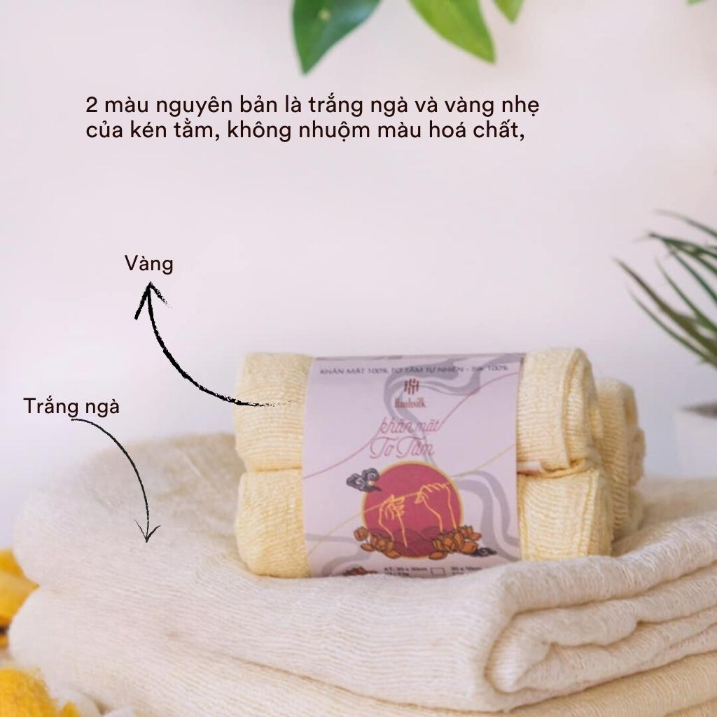 Khăn Mặt Tơ Tằm HanhSilk Tự Nhiên An Toàn, Chăm Sóc Da Mặt tại TRẠI CÁ HOME