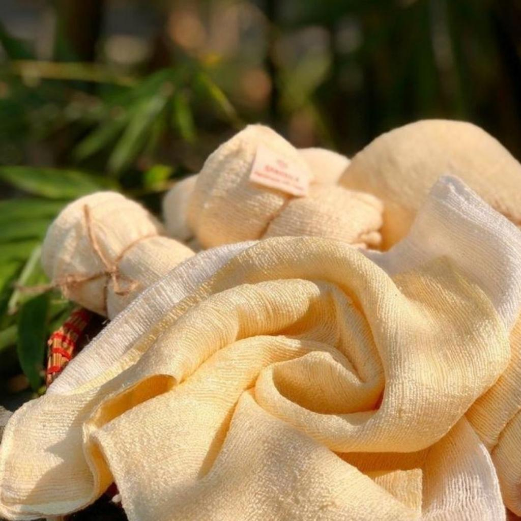 Khăn Mặt Tơ Tằm HanhSilk Tự Nhiên An Toàn, Chăm Sóc Da Mặt tại TRẠI CÁ HOME