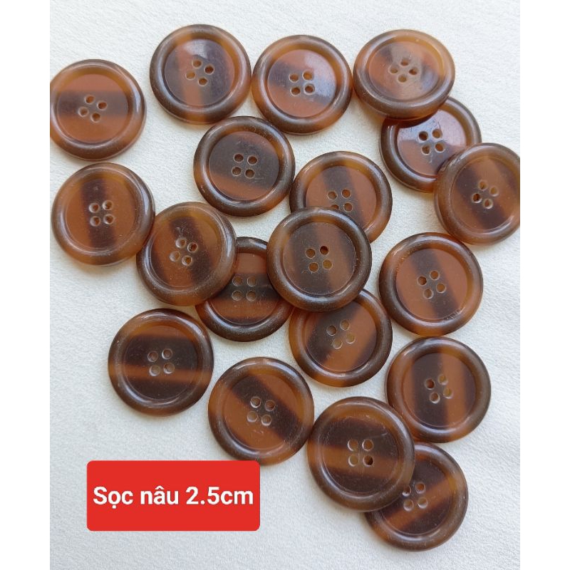 Gói 10 nút áo phom to cho áo vest và  blazer