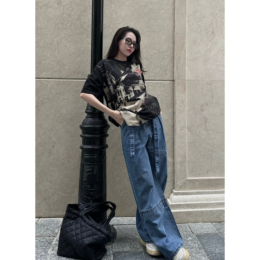 Áo Thun - TEMBIN - Cotton - Trame Đen - Thiết kế độc quyền
