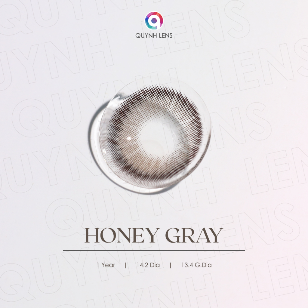 Kính Áp Tròng QUYNH LENS Honey Gray 0 độ(Giá 1 Mắt)