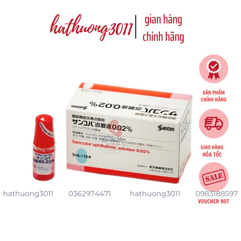 Nước Nhỏ Mắt Giảm Cận Sancoba Nhật Bản 5ML