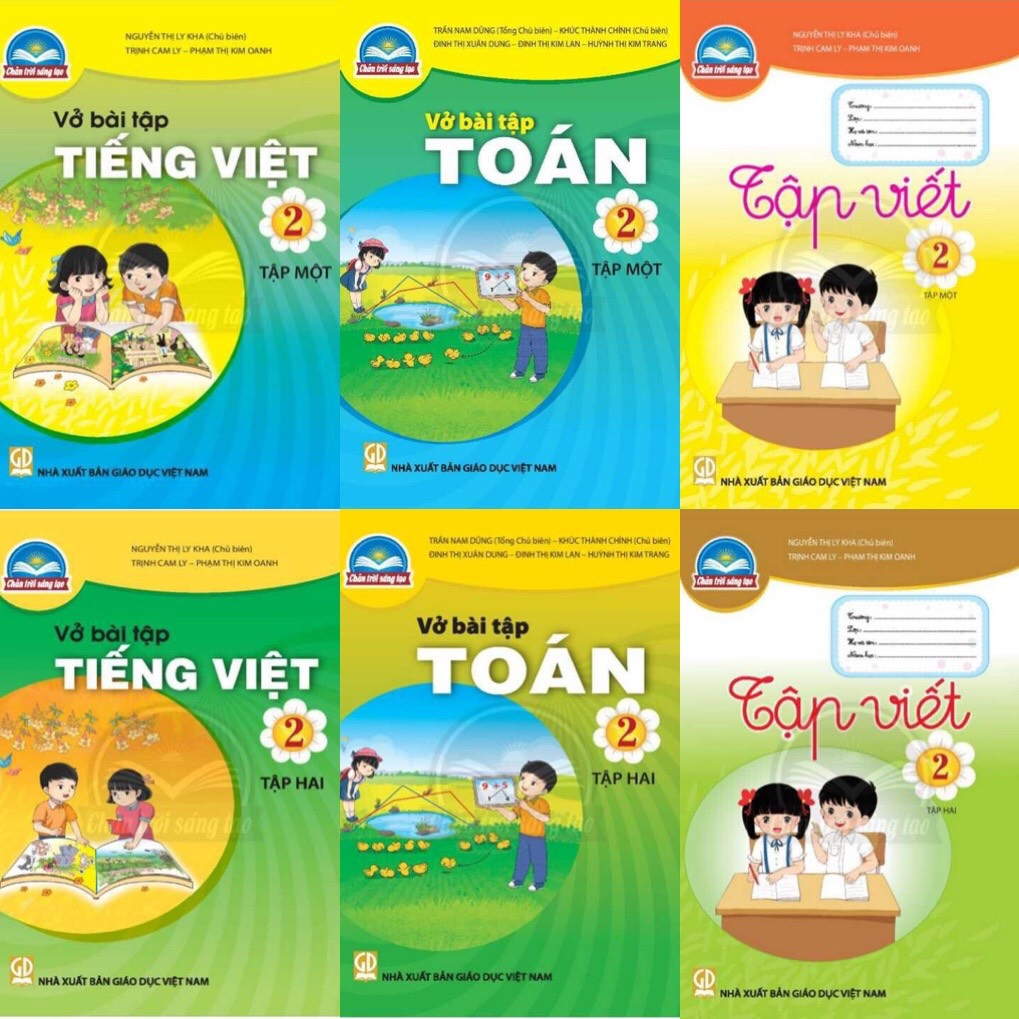 Combo toán tiếng việt lớp 2 chân trời sáng tạo SGK VBT kèm quà tặng