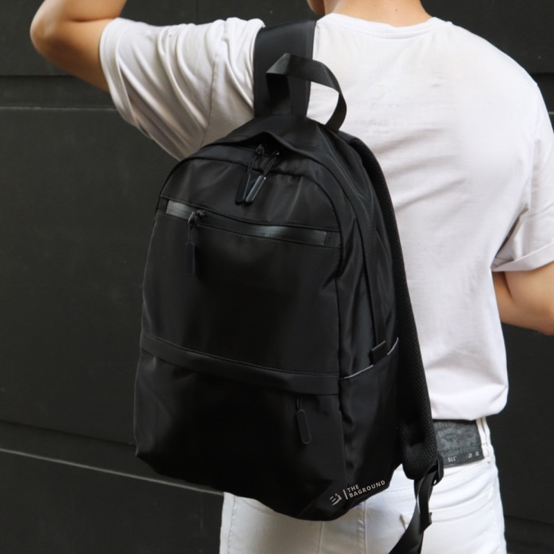 BALO UNISEX ĐEN/ XANH RÊU - VỪA LAP 15.6INCHES - ĐI HỌC ĐI LÀM - VẢI DÙ CHỐNG NƯỚC