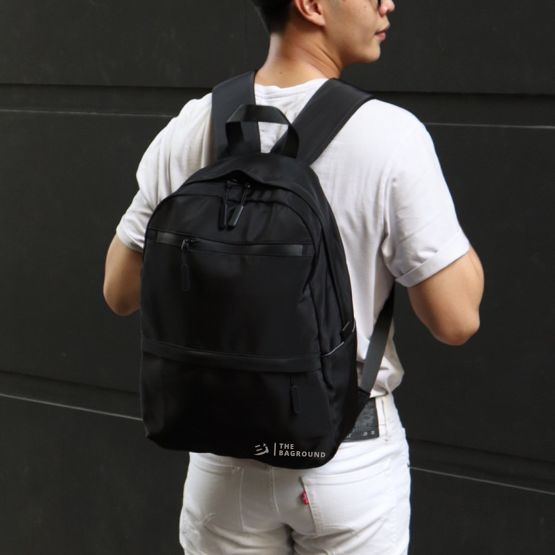 BALO UNISEX ĐEN/ XANH RÊU - VỪA LAP 15.6INCHES - ĐI HỌC ĐI LÀM - VẢI DÙ CHỐNG NƯỚC