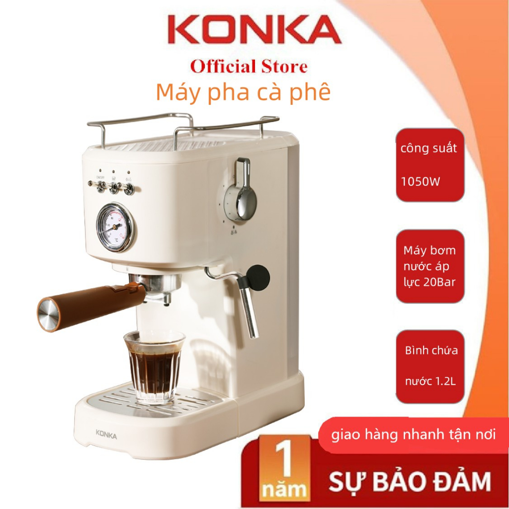 Máy Pha Cà Phê Bơm Áp Lực KONKA 20Bar KKFJ-1203Y(WE)