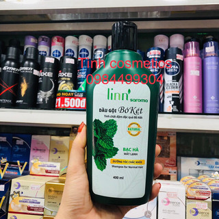Dầu gội bồ kết bạc hà linn Saroma, dưỡng tóc mềm mượt,chắc khỏe,ngăn dụng,dành cho tóc thường 400ml