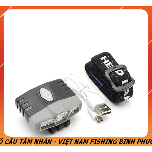 Đèn đội COB LED cảm biến câu cá DX JC9048.