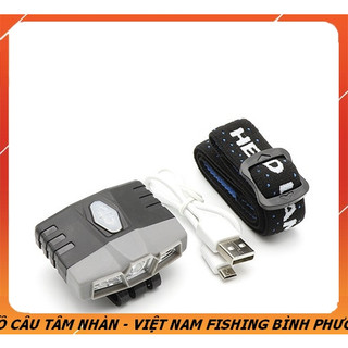Đèn đội cob led cảm biến câu cá dx jc9048.