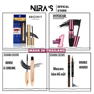 [Chuẩn Thái]Mascara Nongchat/Maybelline Hyper Curl/Sivanna Colors 5x/Two-Step 6x chuốt mi dài dày cong không lem