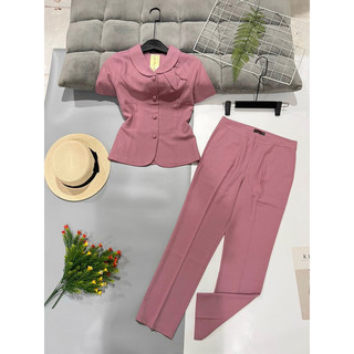 Đồ bộ sollen co giãn nhẹ công sở hàng thiết kế cao cấp mới về