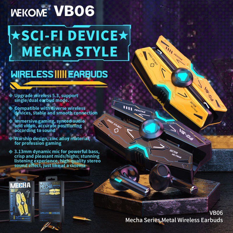 Tai Nghe Gaming Bluetooth WEKOME VB06 Nhét tai 2  bên
