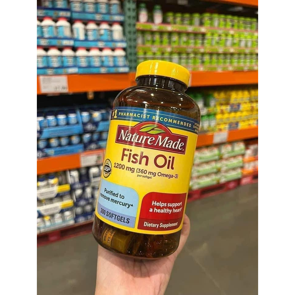 Chai Viên Dầu Cá Bổ Sung OMEGA 3 MỸ hộp 300 viên/chai