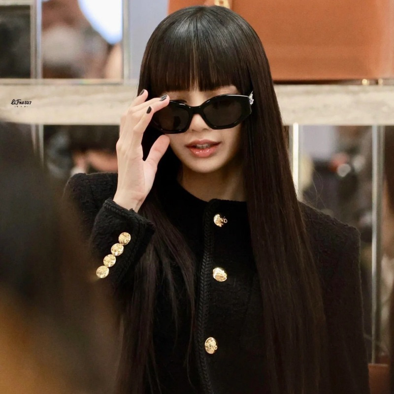 Kính râm LISA dáng bầu mắt xếch-Kính mát thời trang tròng UV400