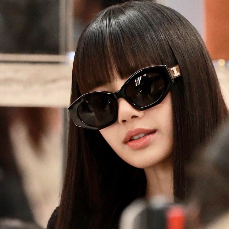 Kính râm LISA dáng bầu mắt xếch-Kính mát thời trang tròng UV400