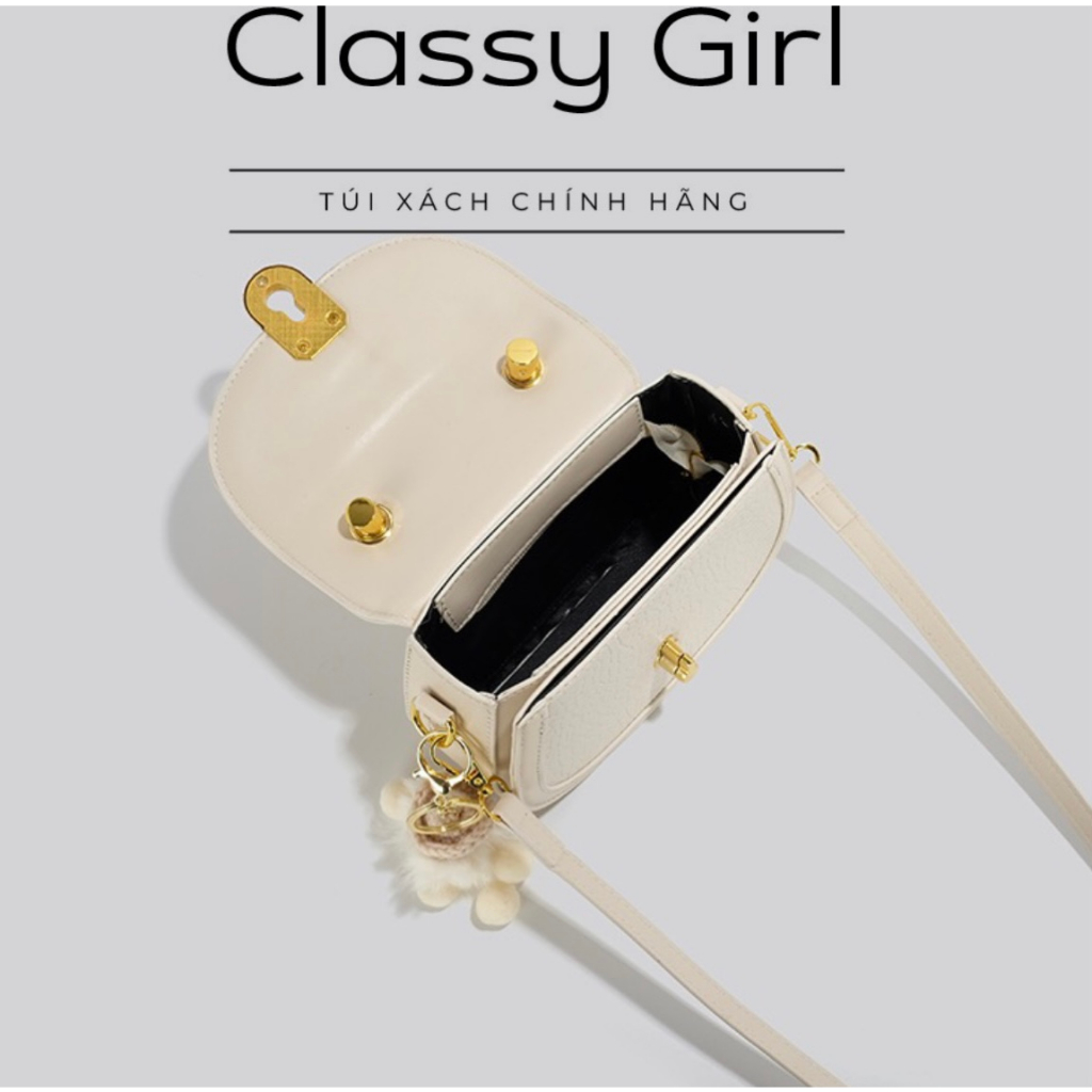 Túi Xách Đeo Chéo Nữ Kèm Gấu CLASSY GIRL