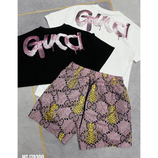 Bộ thể thao nam gucci mix quần gió in 3d dứa cực chất - bộ thể thao nam nữ đi biển
